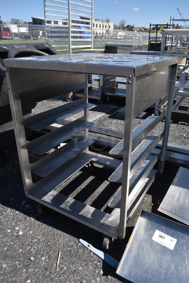 Metal Commercial Pan Transport Rack on Commercial Casters. 25.5x27x35 - Image 2 of 3