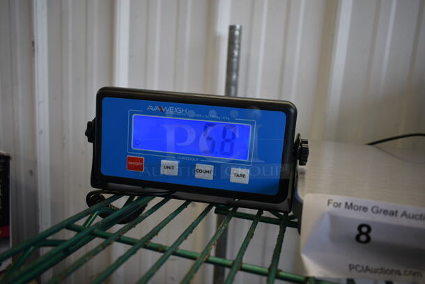 BRAND NEW SCRATCH AND DENT! AvaWeigh 334RS220LP Stainless Steel Commercial Countertop 220 Pound Scale. Tested and Working! - Image 4 of 7