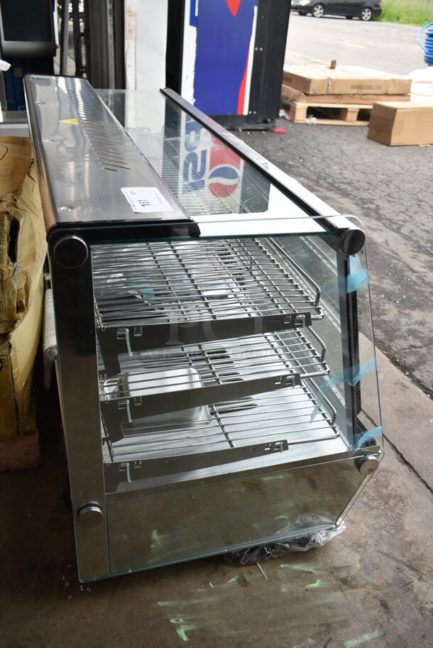 BRAND NEW SCRATCH AND DENT! ServIt 423HDM48SA Stainless Steel Commercial Countertop Full Service Heated Merchandiser Display Case. See Pictures for Missing Side Panel. 120 Volts, 1 Phase. Tested and Working! - Image 5 of 7