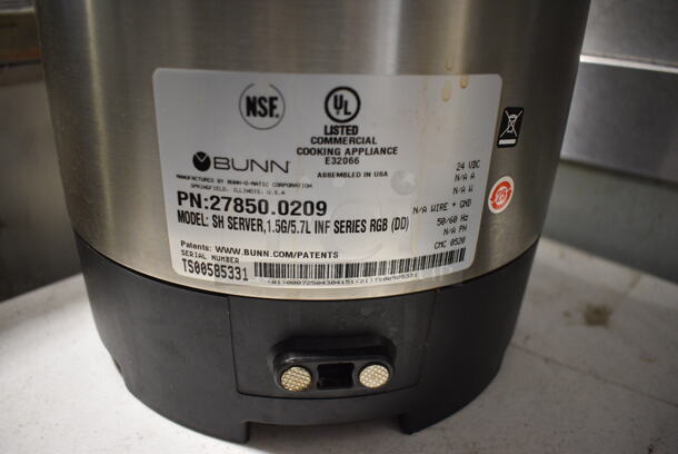 2 2020 Bunn Model SH SERVER Stainless Steel Commercial Coffee Satellite Servers. 9x13x15. 2 Times Your Bid! - Image 7 of 7