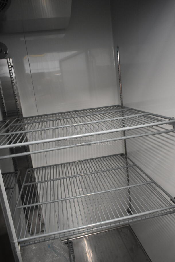 BRAND NEW SCRATCH AND DENT! 2023 Avantco 178A49RHC Stainless Steel Commercial 54" 2 Door Reach In Cooler w/ Poly Coated Racks. 115 Volts, 1 Phase. Tested and Working! - Image 6 of 7