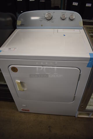 Whirlpool WGD4815EW3 Natural Gas Powered Front Load Dryer. 22,000 BTU. 29x26x42