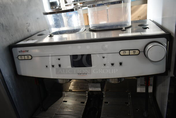 2018 Schaerer Barista Metal Commercial Countertop 2 Group Espresso Machine w/ 2 Hoppers and 2 Steam Wands. 208/240 Volts, 1 Phase. - Image 3 of 6
