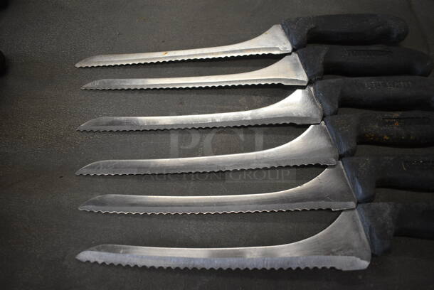 6 Sharpened Stainless Steel Serrated Knives. Includes 14". 6 Times Your Bid! - Image 2 of 4