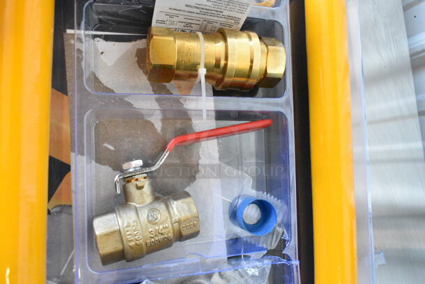 BRAND NEW SCRATCH AND DENT! Regency 600GKM3448 48" Mobile Gas Connector Hose Kit with 2 Elbows, Full Port Valve, Restraining Device, and Quick Disconnect - 3/4" - Image 4 of 5