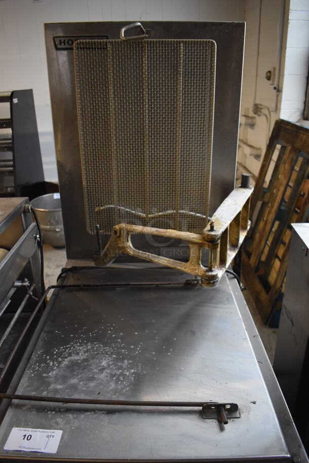 Hobart HDF155G Stainless Steel Commercial Floor Style Natural Gas Powered Donut Fryer w/ Dough Dropper Arm. 80,000 BTU. 27.5x40x67 - Image 4 of 8