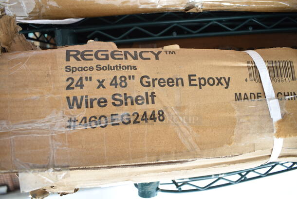 4 BRAND NEW SCRATCH AND DENT! Regency 460EG2448 24" x 48" NSF Green Epoxy Wire Shelf. 4 Times Your Bid! - Image 3 of 6