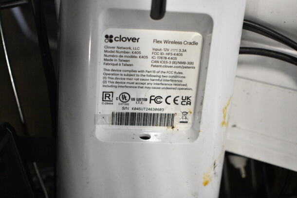 ALL ONE MONEY! Lot of Various Clover Items Including POS Monitor, Pro Display, Pro Terminal, Flex Wireless Cradle - Image 9 of 10