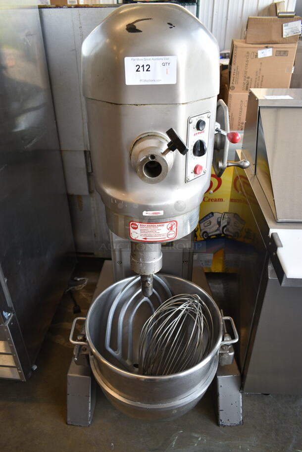 Attias USA60 Metal Commercial Floor Style 60 Quart Planetary Dough Mixer w/ Stainless Steel Mixing Bowl, Whisk and Paddle Attachments. 208 Volts, 3 Phase.  - Image 2 of 10