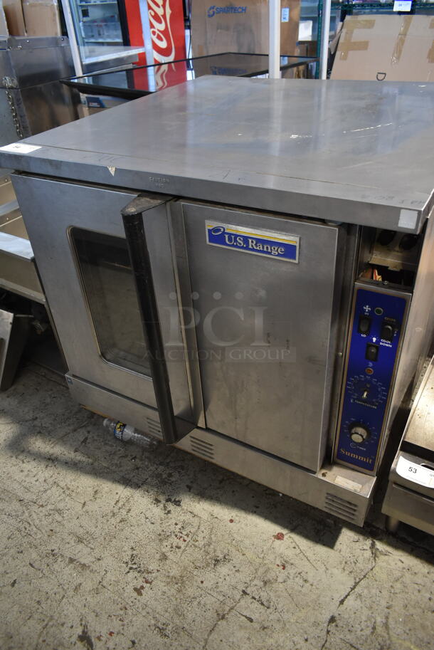 US Range Summit Stainless Steel Commercial Full Size Convection Oven w/ View Through Door, Solid Door, Metal Oven Racks and Thermostatic Controls. - Image 1 of 7
