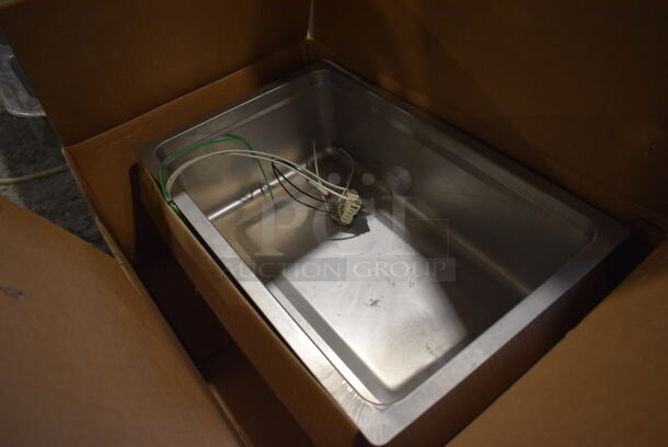 BRAND NEW IN BOX! Metal Warming Drop In. 14x22x9 - Image 3 of 4