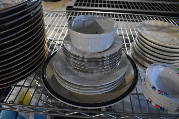 ALL ONE MONEY! Tier Lot of Various Dishes Including 38 Plates/Saucers, 5 Bowls and Ramekin - Image 3 of 5