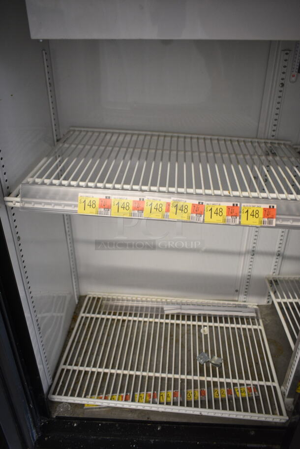 2016 True GDM-41SL-48-HC-LD Metal Commercial 2 Door Reach In Cooler Merchandiser w/ Poly Coated Racks. 115 Volts, 1 Phase. Tested and Powers On But Temps at 56 Degrees - Image 4 of 5