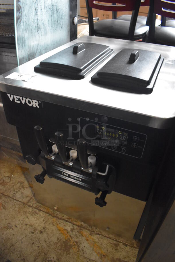 Vevor YKF-826T Stainless Steel Commercial Countertop 2 Flavor w/ Twist Soft Serve Ice Cream Machine. 110 Volts, 1 Phase. 21x31x30 - Image 3 of 7