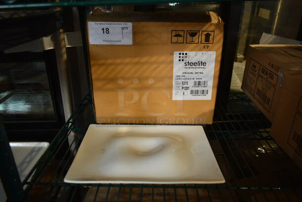 Box of 6 BRAND NEW! Steelite P1201 White Ceramic Crucial Detail Plates. 