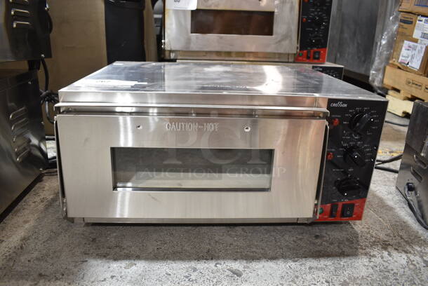 2024 Crosson CPO-160 Stainless Steel Commercial Countertop Electric Powered Pizza Oven w/ Cooking Stone. 120 Volts, 1 Phase. Tested and Working!
 - Image 1 of 5