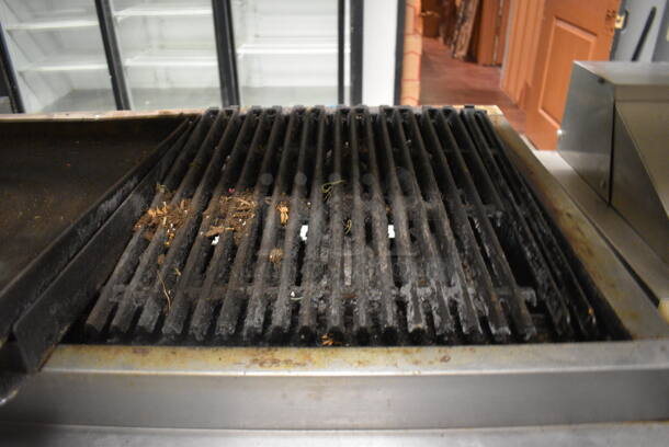 Imperial Stainless Steel Commercial Gas Powered Charbroiler Grill w/ Griddle. 48x32x14 BUYER MUST REMOVE. Item Was in Working Condition on Last Day of Business. (kitchen) - Image 3 of 6