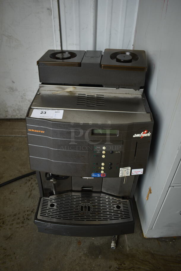 Schaerer Ambiente Metal Commercial Countertop Automatic Espresso Machine. 210 Volts. 