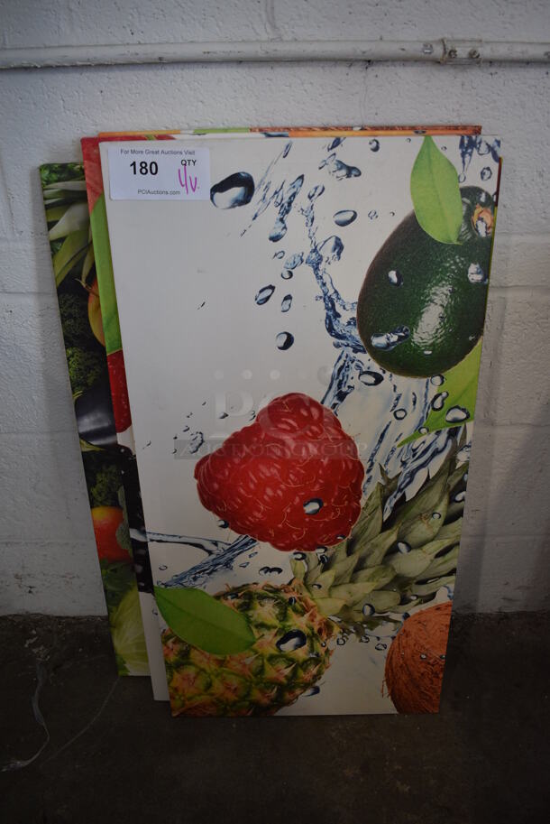 4 Various Pictures of Fruit and Vegetables. Includes 16x1x32. 4 Times Your Bid!