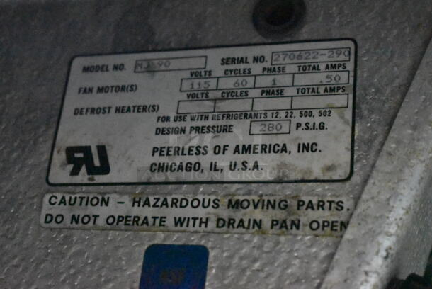 Stainless Steel Commercial Single Door Work Top Cooler w/ Backsplash on Commercial Casters. Tested and Powers On But Does Not Get Cold - Image 9 of 10
