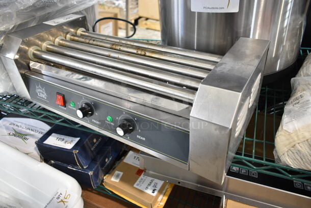 BRAND NEW SCRATCH AND DENT! 2021 Carnival King 382HDRG12 Stainless Steel Countertop 12 Hot Dog Roller Grill with 5 Rollers. 120 Volts, 1 Phase. Tested and Working! - Image 3 of 6