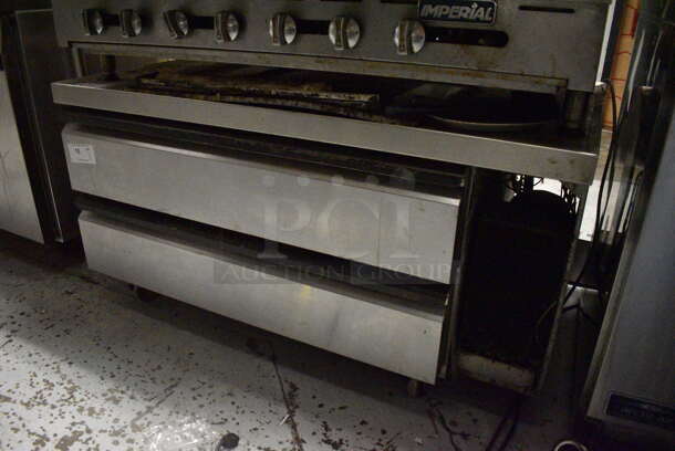 Stainless Steel Commercial 2 Drawer Chef Base on Commercial Casters. 50x31x26.5. BUYER MUST REMOVE. Item Was in Working Condition on Last Day of Business. (kitchen) - Image 2 of 4