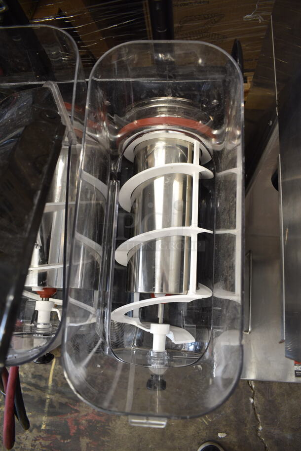Narvon NSSM2 Stainless Steel Double 3 Gallon Pourover Granita / Slushy / Frozen Beverage Dispenser. 115 Volts, 1 Phase. Tested and Working! - Image 9 of 10