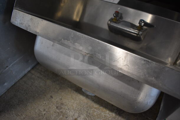 Stainless Steel Single Bay Wall Mount Sink w/ Handles. 17x15x15 - Image 5 of 5