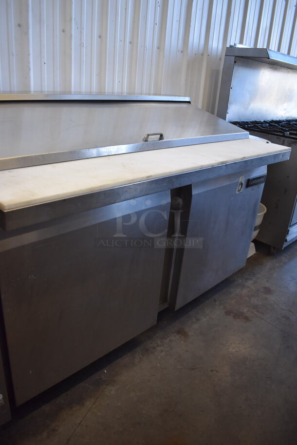 Continental SW60-24M Stainless Steel Commercial Sandwich Salad Prep Table Bain Marie Mega Top on Commercial Casters. 115 Volts, 1 Phase. 60x34x42. Tested and Working! - Image 4 of 9