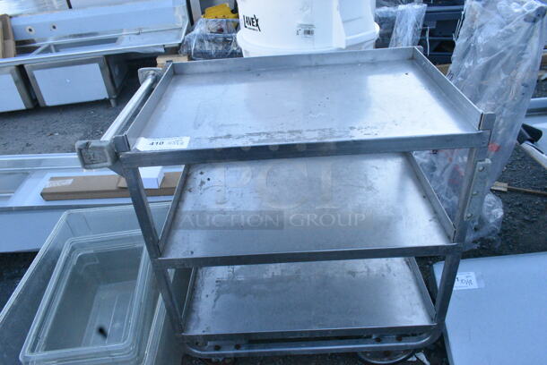 Metal 3 Tier Cart on Commercial Casters.  - Image 1 of 6