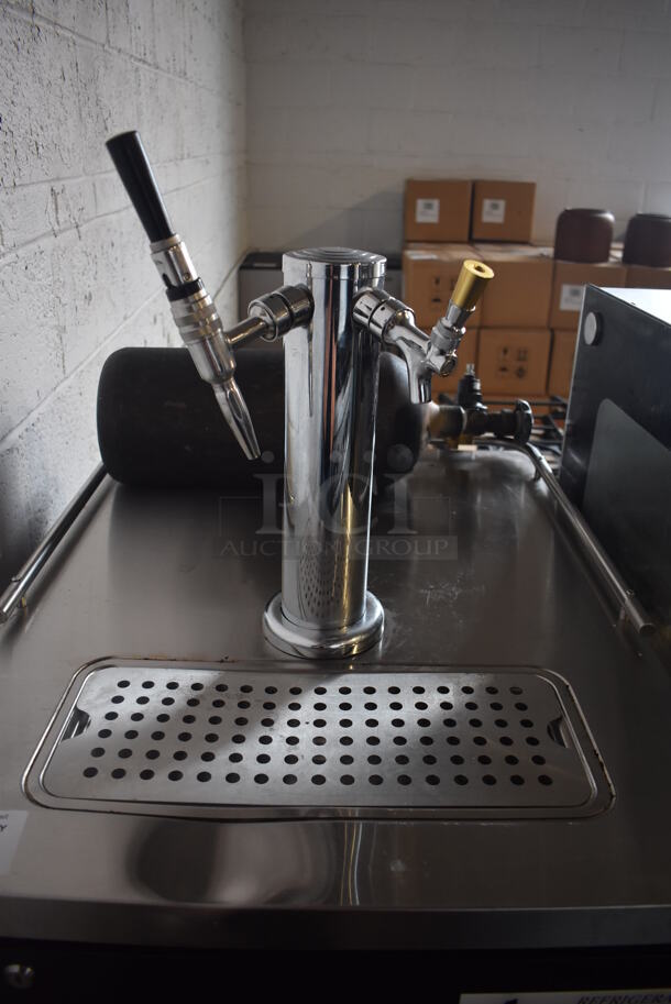 Avantco 178UDD1HC Stainless Steel Commercial Direct Draw Kegerator w/ Beer Tower and Tank on Commercial Casters. 115 Volts, 1 Phase. 24x30x55. Tested and Working! - Image 4 of 8