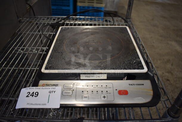 Tatung TICT-1500W Metal Countertop Electric Powered Single Burner Induction Range. 120 Volts, 1 Phase. 12x14x2.5