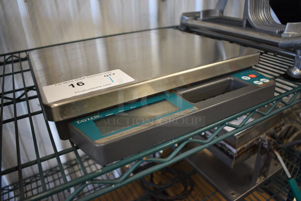 Taylor TE50 Metal Commercial Countertop 50 Pound Capacity Food Portioning Scale. 14x15x2.5 - Image 3 of 5