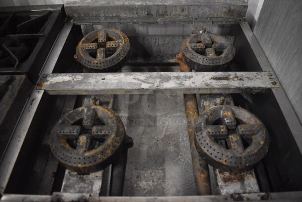 Pantin Stainless Steel Commercial Countertop Natural Gas Powered 4 Burner Range. Missing Grates. 24x29x10 - Image 3 of 5