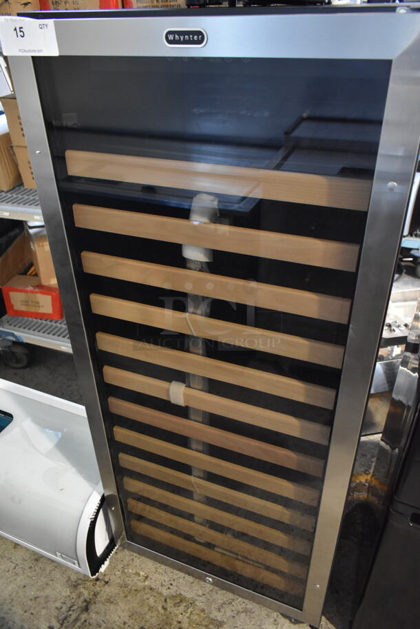 BRAND NEW SCRATCH AND DENT! Whynter BWR-1002SD 100 Bottle Built-in Stainless Steel Compressor Wine Refrigerator with Display Rack and LED display. 115 Volts, 1 Phase. Tested and Working! - Image 3 of 6
