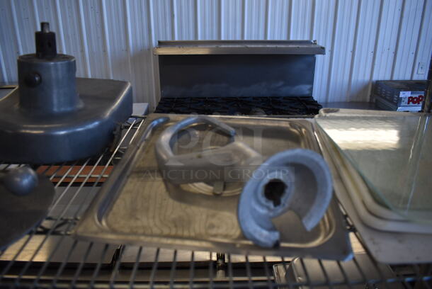 ALL ONE MONEY! Tier Lot of Various Items Including Metal Pelican Head, Metal Dough Hook, Cutting Boards and Oval Serving Trays - Image 4 of 11