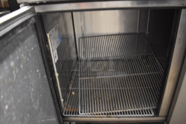 2017 True TUC-93 ENERGY STAR Stainless Steel Commercial 3 Door Work Top Cooler w/ Stone Countertop. 115 Volts, 1 Phase. 94x34x41. Tested and Working! - Image 6 of 8