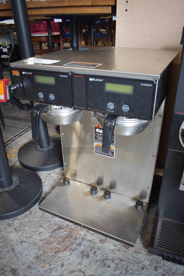 2018 Bunn Model AXIOM TWIN APS Stainless Steel Commercial Countertop Coffee Machine w/ Hot Water Dispenser and 2 Metal Brew Baskets. 120/240 Volts, 1 Phase. 16x19x24 - Image 2 of 5