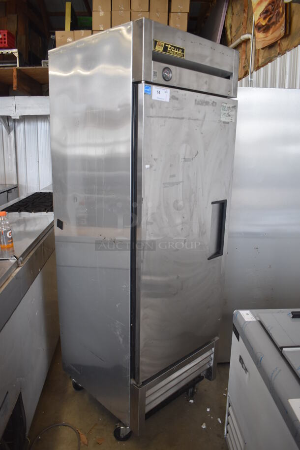 2013 True T-23F ENERGY STAR Stainless Steel Commercial Single Door Reach In Freezer w/ Poly Coated Racks on Commercial Casters. 115 Volts, 1 Phase. 27x30x83. Tested and Working! - Image 2 of 7