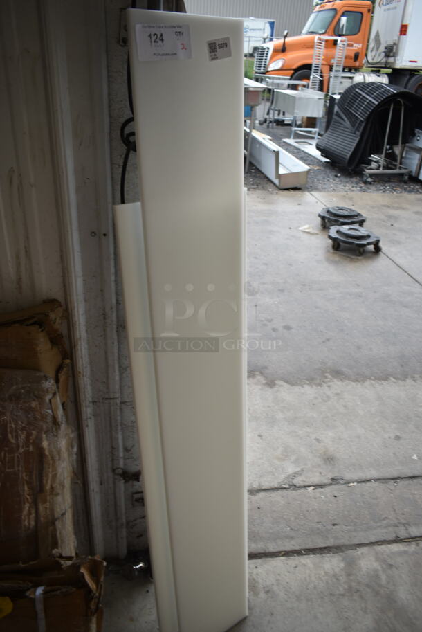 2 BRAND NEW SCRATCH AND DENT! White Cutting Boards. 60x9x1, 48x12x1. 2 Times Your Bid! - Image 1 of 5