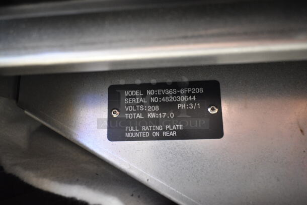 BRAND NEW! Vulcan EV36S-6FP208 Endurance Series Stainless Steel Commercial 36" Electric Powered 6 French Plate Range w/ Oven and Back Splash. 208 Volts, 1/3 Phase. - Image 7 of 7