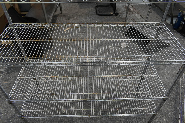 Chrome Finish 6 Tier Wire Shelving Unit. BUYER MUST DISMANTLE. PCI CANNOT DISMANTLE FOR SHIPPING. PLEASE CONSIDER FREIGHT CHARGES. - Image 3 of 3