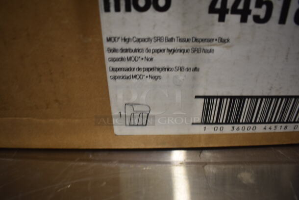 BRAND NEW IN BOX! Mod 44518 Black Poly Wall Mount Toilet Paper Dispenser. - Image 5 of 5
