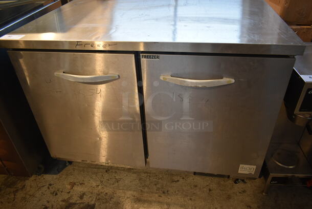 Kool-it KUC48F-A Stainless Steel Commercial 2 Door Undercounter Freezer on Commercial Casters. 115 Volts, 1 Phase. Tested and Working! - Image 3 of 8