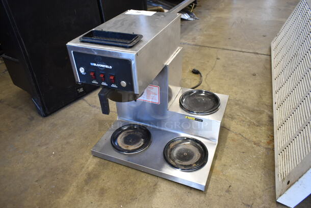 Bloomfield 8571 Stainless Steel Commercial Countertop 3 Burner Coffee Machine w/ Poly Brew Basket. 120 Volts, 1 Phase. - Image 2 of 9