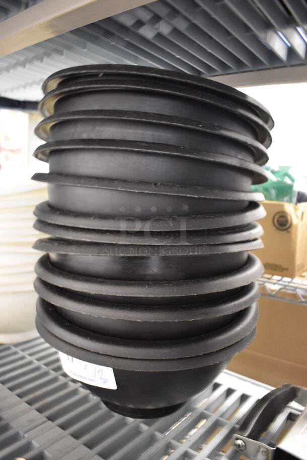 ALL ONE MONEY! Lot of 12 Black Poly Bowls! 12.5x12.5x5.5 - Image 2 of 3