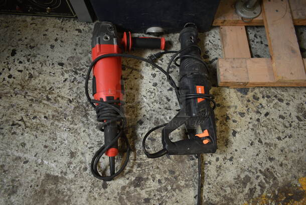 Bauer 1962E-B 7" Angle Grinder, Warrior 57806 Reciprocating Saw and Tool Box. Tested and Working! - Image 2 of 10