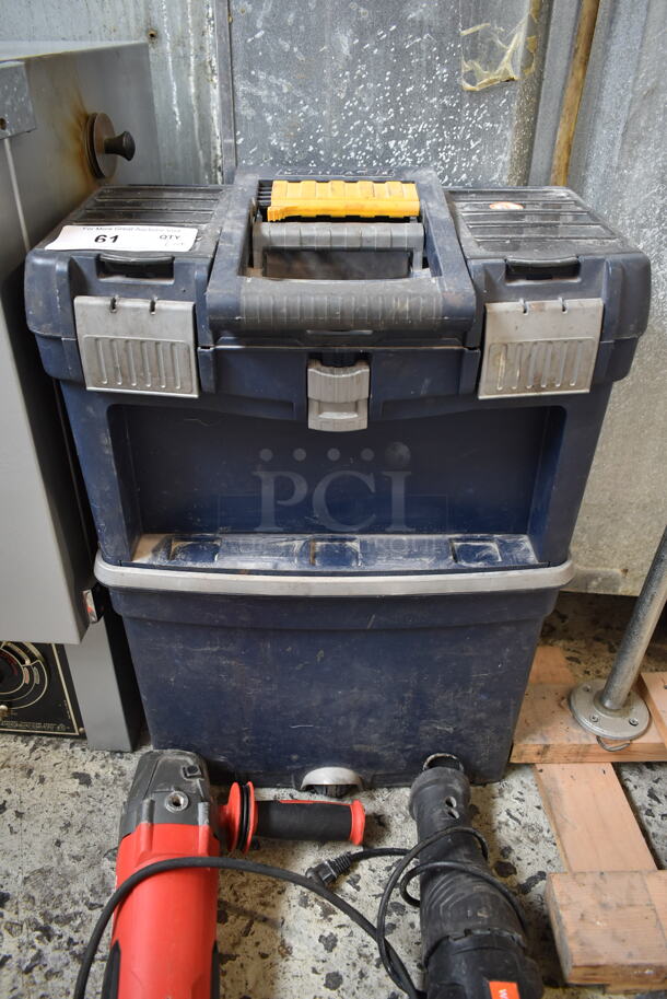 Bauer 1962E-B 7" Angle Grinder, Warrior 57806 Reciprocating Saw and Tool Box. Tested and Working! - Image 3 of 10