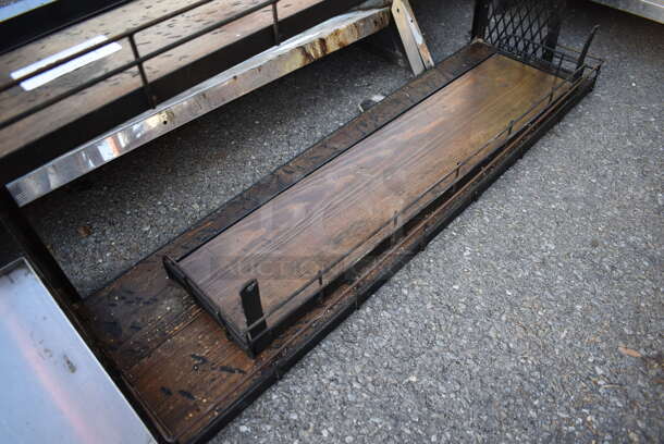 Wooden and Metal 2 Tier Shelf. 43x13x18 - Image 3 of 3