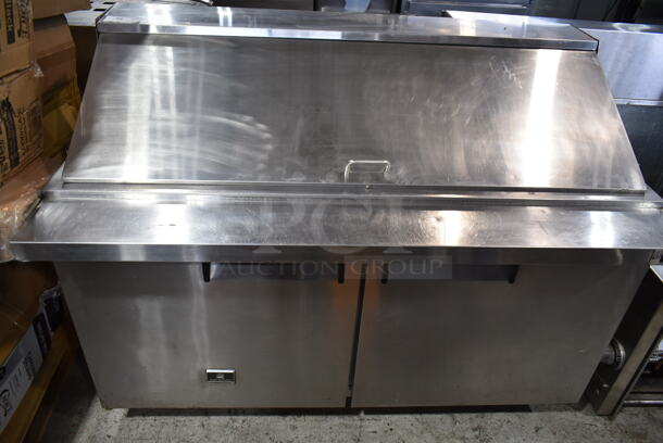 Kelvinator ICM60 Stainless Steel Commercial Sandwich Salad Prep Table Bain Marie Mega Top on Commercial Casters. 115 Volts, 1 Phase. Tested and Working!